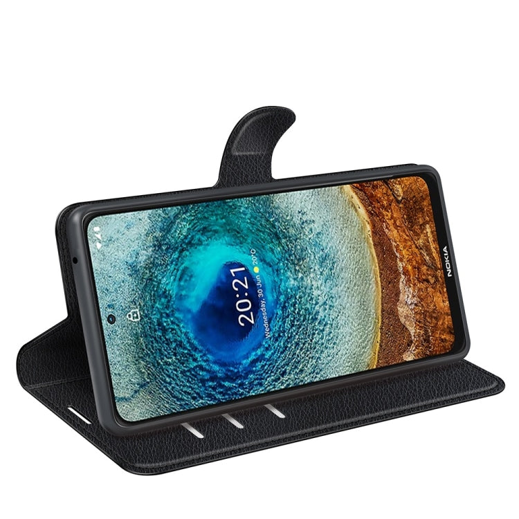 Per Nokia X10/X20 Litchi Texture Custodia protettiva a vibrazione orizzontale con supporto, slot per schede e portafoglio
