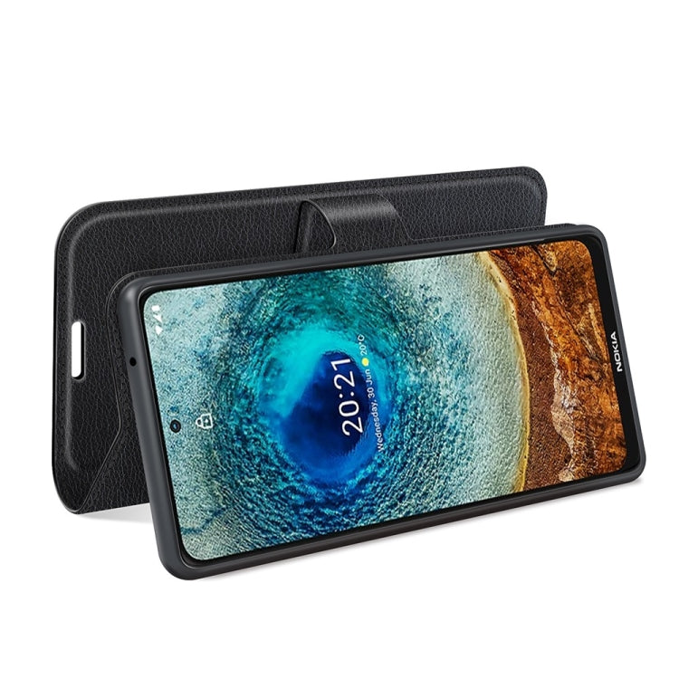 Per Nokia X10/X20 Litchi Texture Custodia protettiva a vibrazione orizzontale con supporto, slot per schede e portafoglio