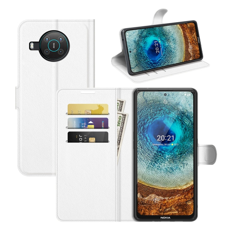 Per Nokia X10/X20 Litchi Texture Custodia protettiva a vibrazione orizzontale con supporto, slot per schede e portafoglio
