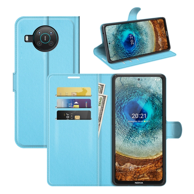 Per Nokia X10/X20 Litchi Texture Custodia protettiva a vibrazione orizzontale con supporto, slot per schede e portafoglio