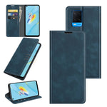Per OPPO A54 4G Custodia in pelle con ventosa magnetica per affari retro-pelle con supporto e slot per schede e portafoglio, For OPPO A54 4G