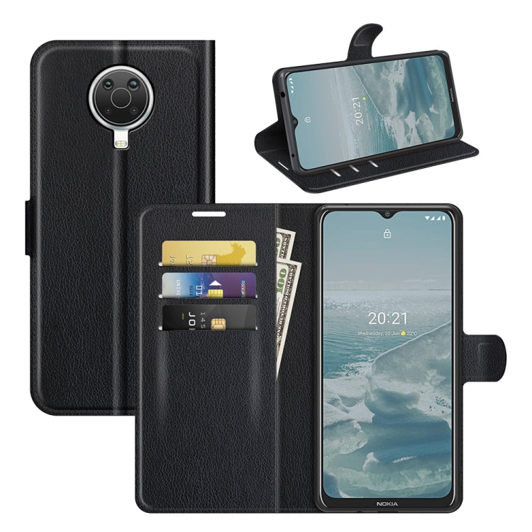 Per Nokia G10/G20 Litchi Texture Custodia protettiva a vibrazione orizzontale con supporto, slot per schede e portafoglio, For Nokia G10/G20, For Nokia XR20