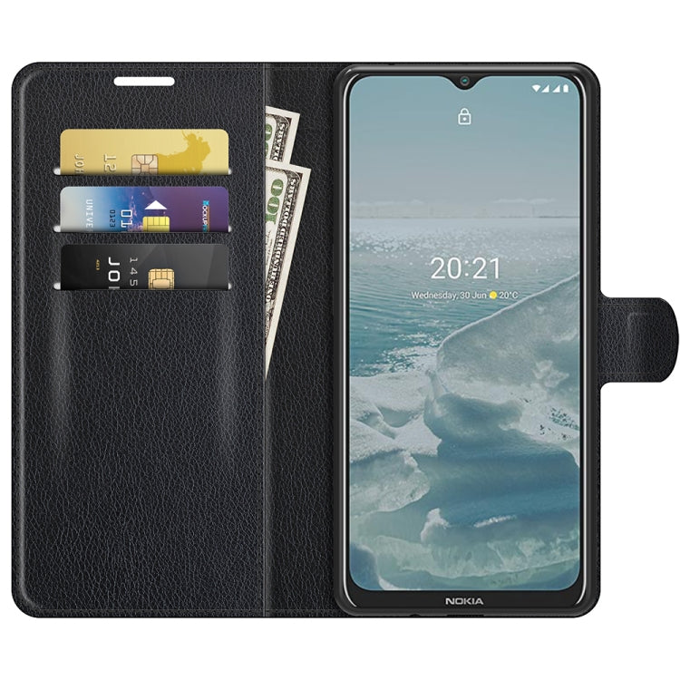 Per Nokia G10/G20 Litchi Texture Custodia protettiva a vibrazione orizzontale con supporto, slot per schede e portafoglio, For Nokia G10/G20, For Nokia XR20
