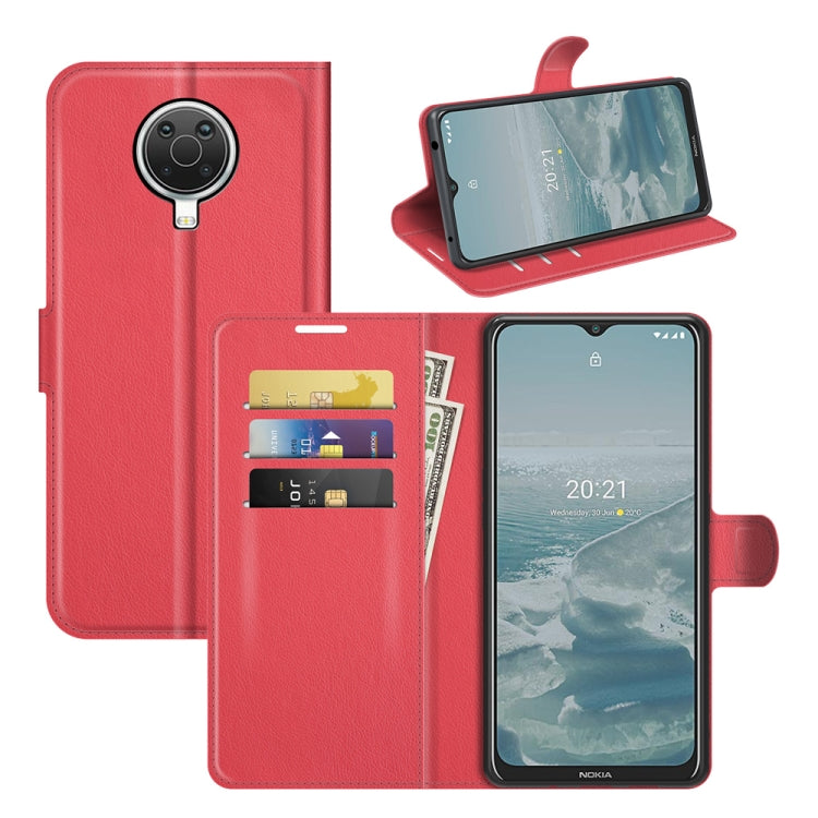 Per Nokia G10/G20 Litchi Texture Custodia protettiva a vibrazione orizzontale con supporto, slot per schede e portafoglio, For Nokia G10/G20, For Nokia XR20