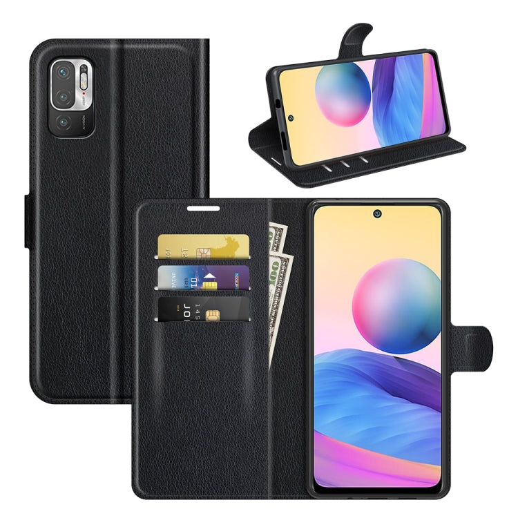 Per Xiaomi Redmi Note 10 5G / Poco M3 Pro 5G Litchi Texture Custodia protettiva a vibrazione orizzontale con supporto e slot per schede e portafoglio, For Xiaomi Poco M3 Pro 5G