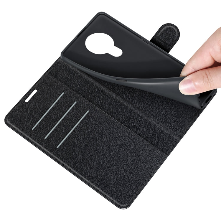 Per Nokia 1.4 Litchi Texture Custodia protettiva a vibrazione orizzontale con supporto, slot per schede e portafoglio