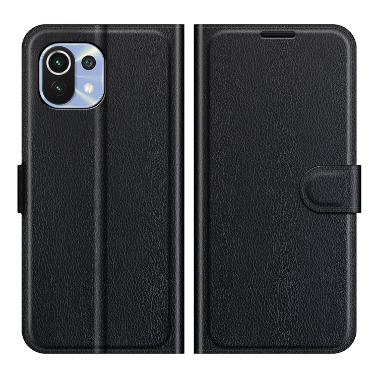 Per Xiaomi Mi 11 Lite Litchi Texture Custodia protettiva a vibrazione orizzontale con supporto e slot per schede e portafoglio, For Xiaomi Mi 11 Lite