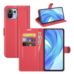 Per Xiaomi Mi 11 Lite Litchi Texture Custodia protettiva a vibrazione orizzontale con supporto e slot per schede e portafoglio, For Xiaomi Mi 11 Lite