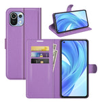 Per Xiaomi Mi 11 Lite Litchi Texture Custodia protettiva a vibrazione orizzontale con supporto e slot per schede e portafoglio, For Xiaomi Mi 11 Lite