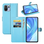 Per Xiaomi Mi 11 Lite Litchi Texture Custodia protettiva a vibrazione orizzontale con supporto e slot per schede e portafoglio, For Xiaomi Mi 11 Lite