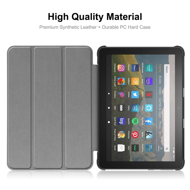 Per Amazon Fire HD 8 / HD 8 Plus (2020) ENKAY Custer Texture Flip orizzontale Custodia in pelle PU + PC con supporto a tre pieghe e funzione Sleep / Wake-up, For Amazon Fire HD 8 / HD 8 Plus (2020)