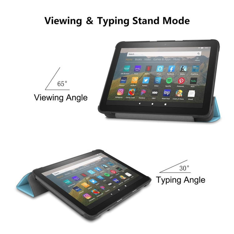 Per Amazon Fire HD 8 / HD 8 Plus (2020) ENKAY Custer Texture Flip orizzontale Custodia in pelle PU + PC con supporto a tre pieghe e funzione Sleep / Wake-up, For Amazon Fire HD 8 / HD 8 Plus (2020)
