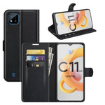 Per OPPO Realme C11 2021 Litchi Texture Custodia protettiva a vibrazione orizzontale con supporto e slot per schede e portafoglio, For OPPO Realme C11 2021