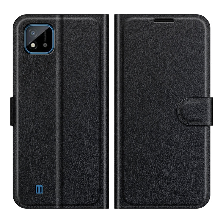 Per OPPO Realme C11 2021 Litchi Texture Custodia protettiva a vibrazione orizzontale con supporto e slot per schede e portafoglio, For OPPO Realme C11 2021