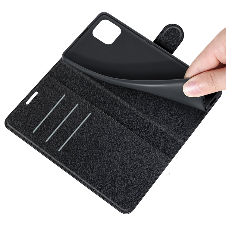 Per OPPO Realme C11 2021 Litchi Texture Custodia protettiva a vibrazione orizzontale con supporto e slot per schede e portafoglio, For OPPO Realme C11 2021