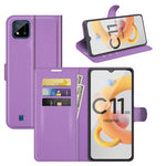 Per OPPO Realme C11 2021 Litchi Texture Custodia protettiva a vibrazione orizzontale con supporto e slot per schede e portafoglio, For OPPO Realme C11 2021
