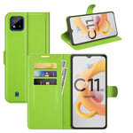 Per OPPO Realme C11 2021 Litchi Texture Custodia protettiva a vibrazione orizzontale con supporto e slot per schede e portafoglio, For OPPO Realme C11 2021