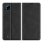 Per OPPO Realme C11 2021 Custodia in pelle con ventosa magnetica per affari retro-pelle con supporto e slot per carte e portafoglio