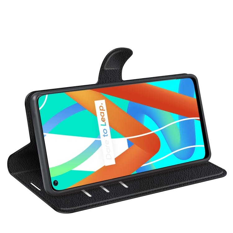 Per OPPO Realme V13 5G / Realme 8 5G / Q3i 5G / Q3 5G Litchi Texture Custodia protettiva a vibrazione orizzontale con supporto e slot per schede e portafoglio, For OPPO Realme V13 5G