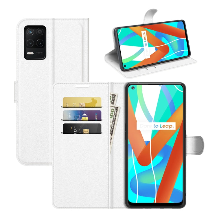 Per OPPO Realme V13 5G / Realme 8 5G / Q3i 5G / Q3 5G Litchi Texture Custodia protettiva a vibrazione orizzontale con supporto e slot per schede e portafoglio, For OPPO Realme V13 5G