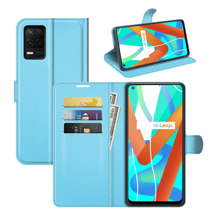 Per OPPO Realme V13 5G / Realme 8 5G / Q3i 5G / Q3 5G Litchi Texture Custodia protettiva a vibrazione orizzontale con supporto e slot per schede e portafoglio, For OPPO Realme V13 5G