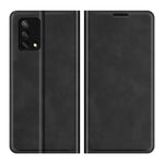 Per OPPO F19 / A74 4G Custodia in pelle con ventosa magnetica per affari retro-pelle con supporto e slot per schede e portafoglio