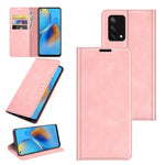 Per OPPO F19 / A74 4G Custodia in pelle con ventosa magnetica per affari retro-pelle con supporto e slot per schede e portafoglio