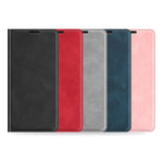 Per OPPO F19 / A74 4G Custodia in pelle con ventosa magnetica per affari retro-pelle con supporto e slot per schede e portafoglio