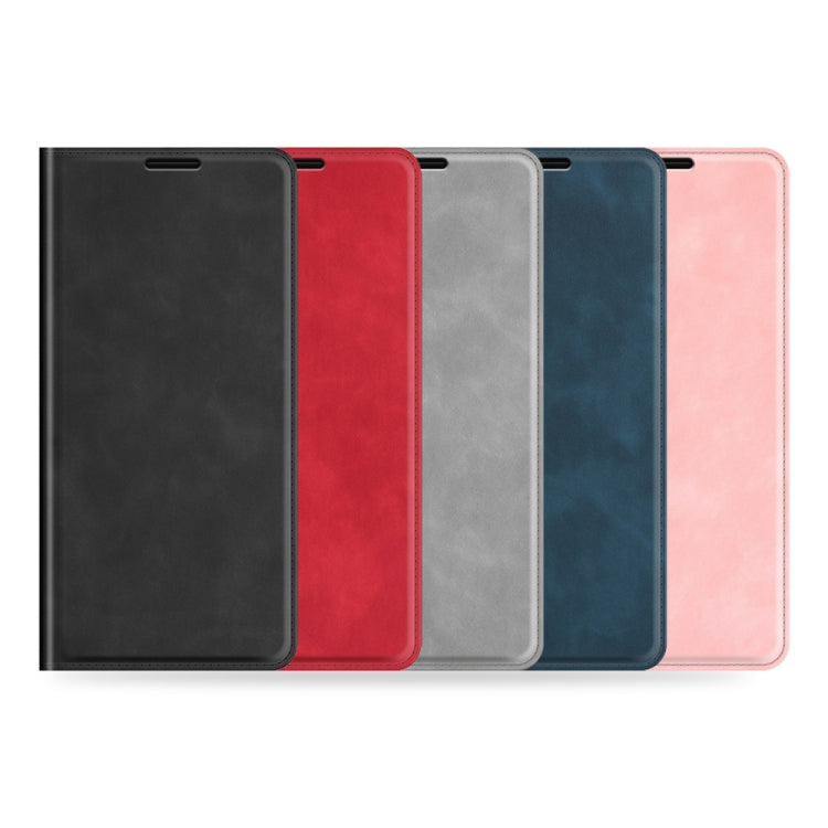 Per OPPO F19 / A74 4G Custodia in pelle con ventosa magnetica per affari retro-pelle con supporto e slot per schede e portafoglio