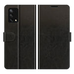 Per OPPO F19 / A74 4G R64 Texture Custodia protettiva a vibrazione orizzontale singola con supporto e slot per schede e portafogli e cornice per foto