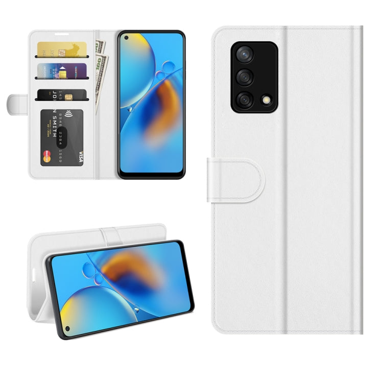 Per OPPO F19 / A74 4G R64 Texture Custodia protettiva a vibrazione orizzontale singola con supporto e slot per schede e portafogli e cornice per foto