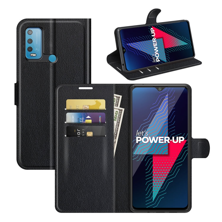 Per wiko Power U30 Litchi Texture Custodia protettiva a vibrazione orizzontale con supporto, slot per schede e portafoglio, For wiko Power U30