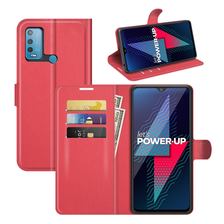 Per wiko Power U30 Litchi Texture Custodia protettiva a vibrazione orizzontale con supporto, slot per schede e portafoglio, For wiko Power U30