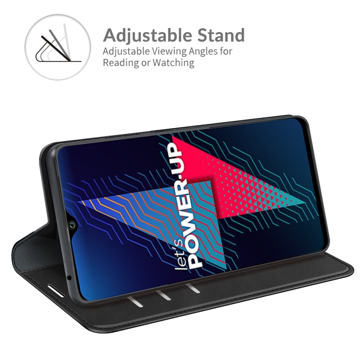 Per wiko Power U30 Custodia in pelle con ventosa magnetica per affari retro-pelle con supporto, slot per schede e portafoglio, For wiko Power U30