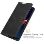 Per wiko Power U30 Custodia in pelle con ventosa magnetica per affari retro-pelle con supporto, slot per schede e portafoglio, For wiko Power U30