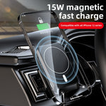 Staffa auto con caricabatterie wireless magnetico 15W
