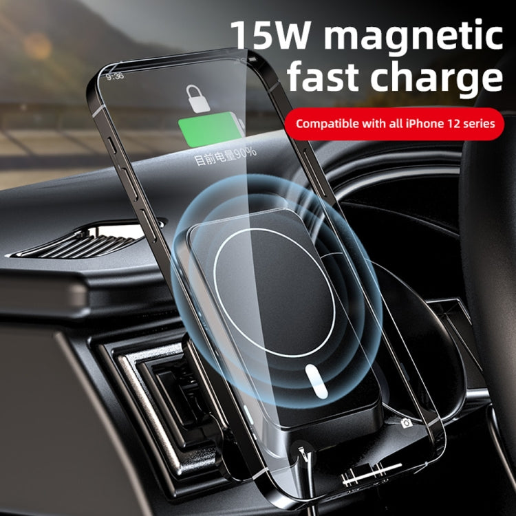 Staffa auto con caricabatterie wireless magnetico 15W