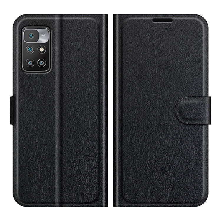 Per Xiaomi Redmi 10 Litchi Texture Custodia protettiva a vibrazione orizzontale con supporto e slot per schede e portafoglio, For Xiaomi Redmi 10