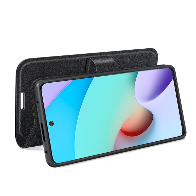 Per Xiaomi Redmi 10 Litchi Texture Custodia protettiva a vibrazione orizzontale con supporto e slot per schede e portafoglio, For Xiaomi Redmi 10