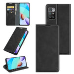 Per Xiaomi Redmi 10 Custodia in pelle con ventosa magnetica per affari retro-pelle con supporto e slot per schede e portafoglio, For Xiaomi Redmi 10