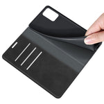 Per Xiaomi Redmi 10 Custodia in pelle con ventosa magnetica per affari retro-pelle con supporto e slot per schede e portafoglio, For Xiaomi Redmi 10