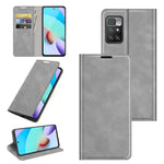 Per Xiaomi Redmi 10 Custodia in pelle con ventosa magnetica per affari retro-pelle con supporto e slot per schede e portafoglio, For Xiaomi Redmi 10