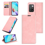 Per Xiaomi Redmi 10 Custodia in pelle con ventosa magnetica per affari retro-pelle con supporto e slot per schede e portafoglio, For Xiaomi Redmi 10