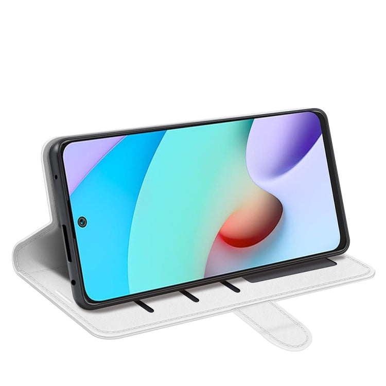 Per Xiaomi Redmi 10 R64 Texture Custodia protettiva a vibrazione orizzontale singola con supporto e slot per schede e portafoglio e cornice per foto, For Xiaomi Redmi 10