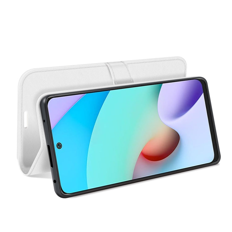 Per Xiaomi Redmi 10 R64 Texture Custodia protettiva a vibrazione orizzontale singola con supporto e slot per schede e portafoglio e cornice per foto, For Xiaomi Redmi 10