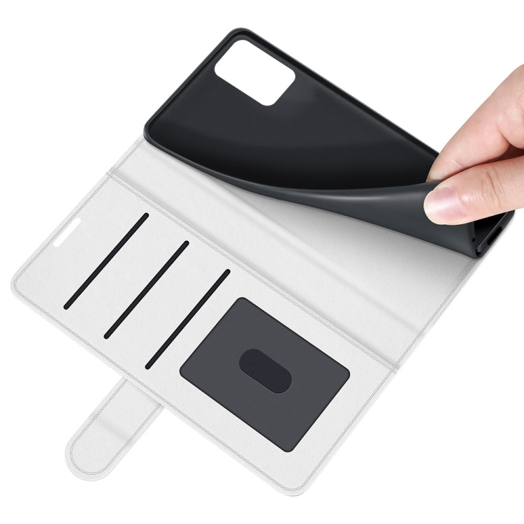 Per Xiaomi Redmi 10 R64 Texture Custodia protettiva a vibrazione orizzontale singola con supporto e slot per schede e portafoglio e cornice per foto, For Xiaomi Redmi 10