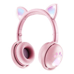 Cuffie Bluetooth BK9 HiFi 7.1 con orecchie di gatto luminose