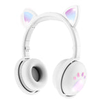 Cuffie Bluetooth BK9 HiFi 7.1 con orecchie di gatto luminose