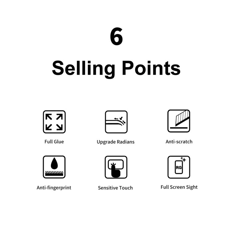 Per OnePlus 9RT 5G ENKAY Hat-Prince Full Glue Vetro temperato Protezione antigraffio a copertura totale 6D, 1 PCS, 2 PCS, 5 PCS