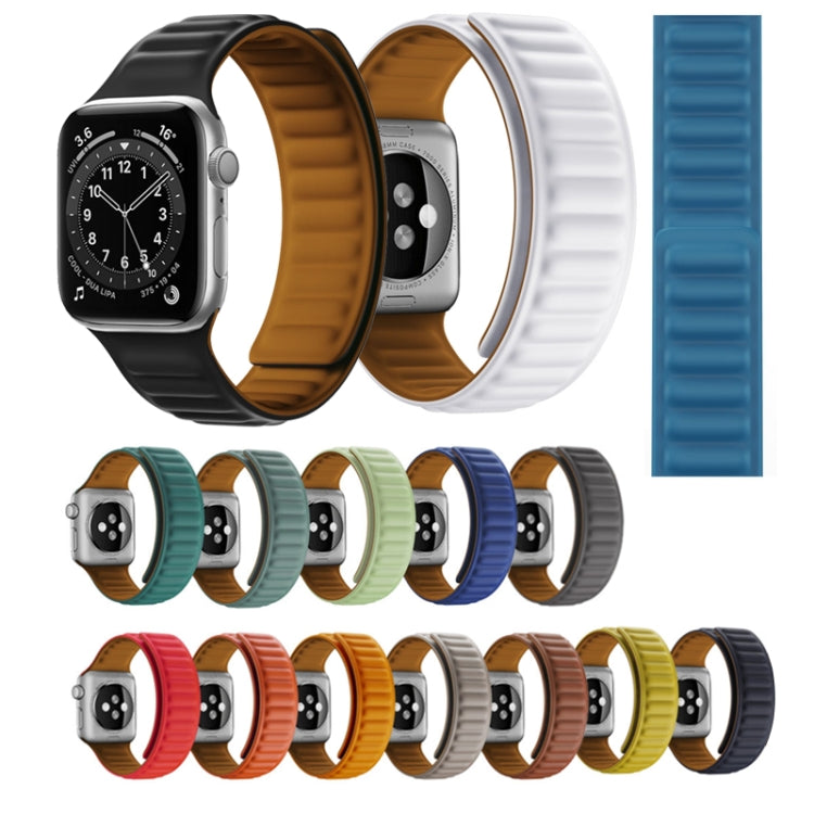 Cinturino in silicone con cinturino magnetico per Apple Watch Series, 7 41mm / 6&SE&5&4 40mm / 3&2&1 38mm